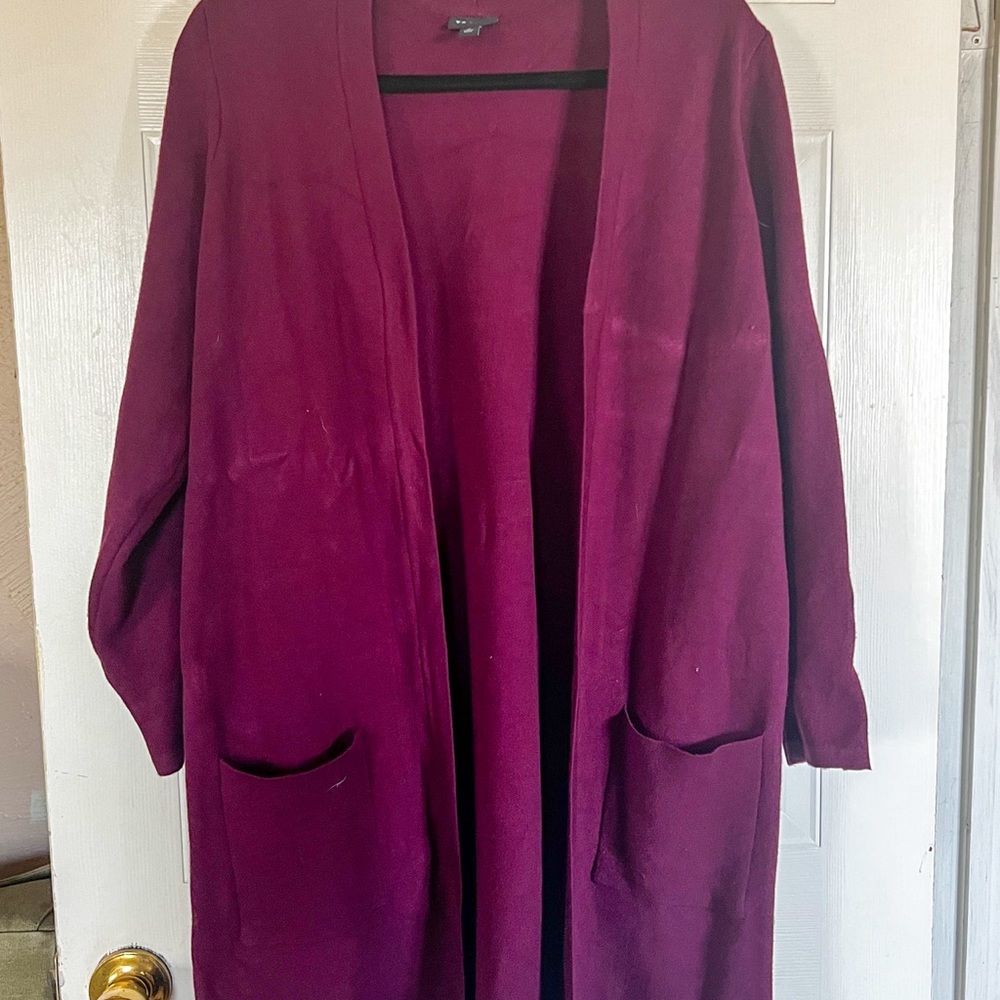 Purple 3/4 Cardigan. TORRID size 2 (18), worn once in good condition like new.